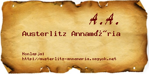Austerlitz Annamária névjegykártya
